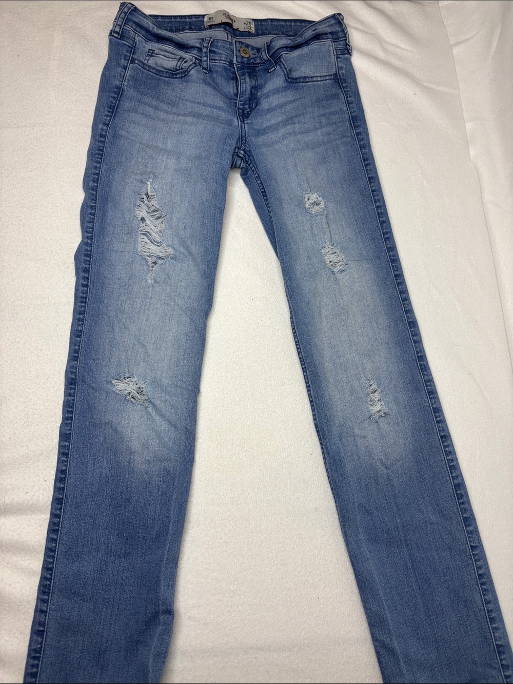 Hollister Light Blue Distressed Skinny Jeans